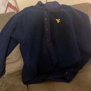 Victoria Secret Navy blue fleece jacket. Never worn. Size Large